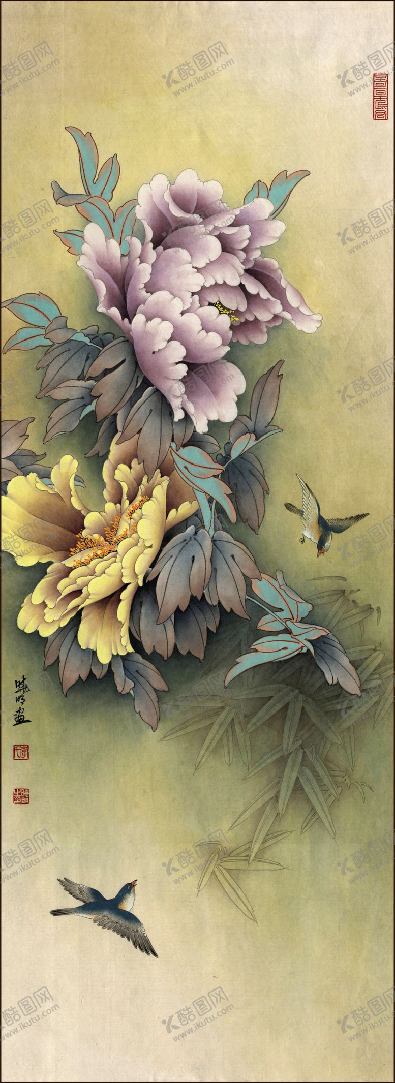 编号：36013105040909071418【酷图网】源文件下载-中式古典花鸟工笔画