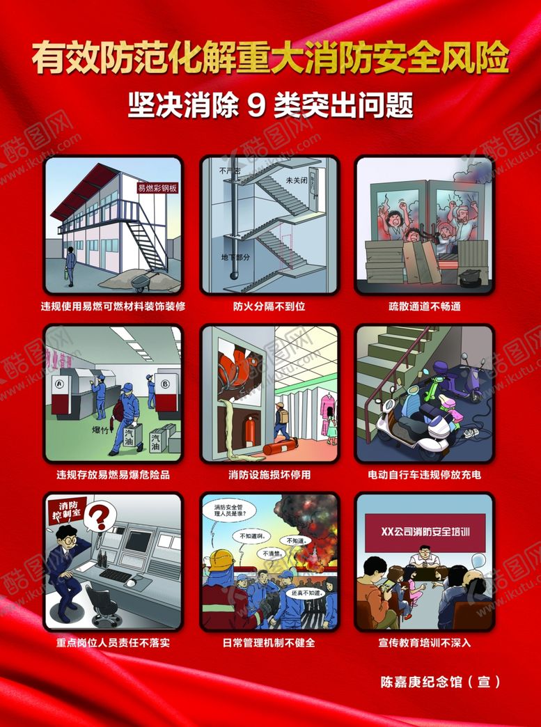 编号：65276405050223071459【酷图网】源文件下载-消防安全九类风险
