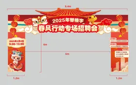 中秋国庆中国风异形门头 