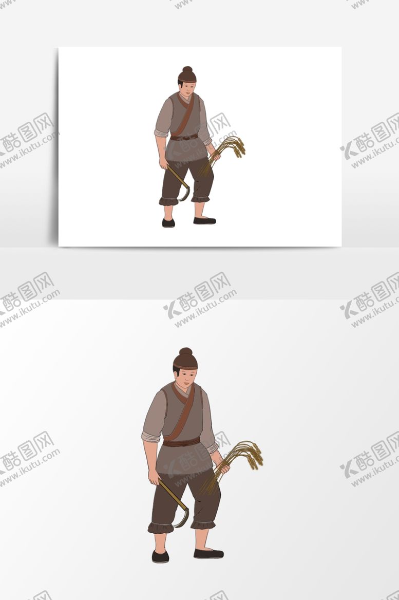 编号：87718807050822012058【酷图网】源文件下载-淡彩国画人物