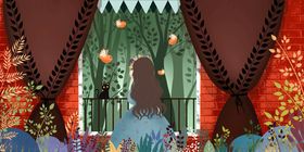 幼儿开学梦幻卡通舞台场景设计