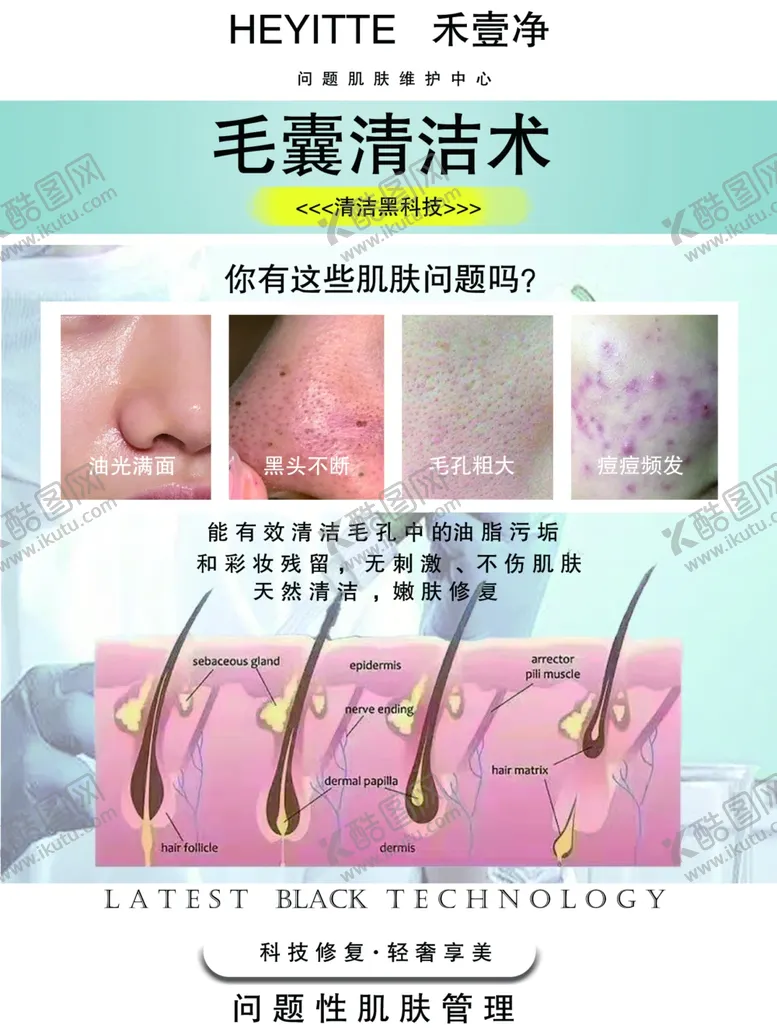编号：85561202180712113015【酷图网】源文件下载-毛囊清洁