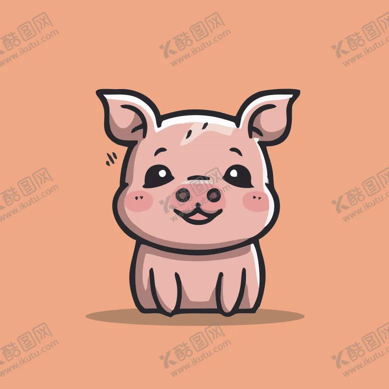 编号：82734201301214558792【酷图网】源文件下载-可爱小猪矢量卡通画儿童插画
