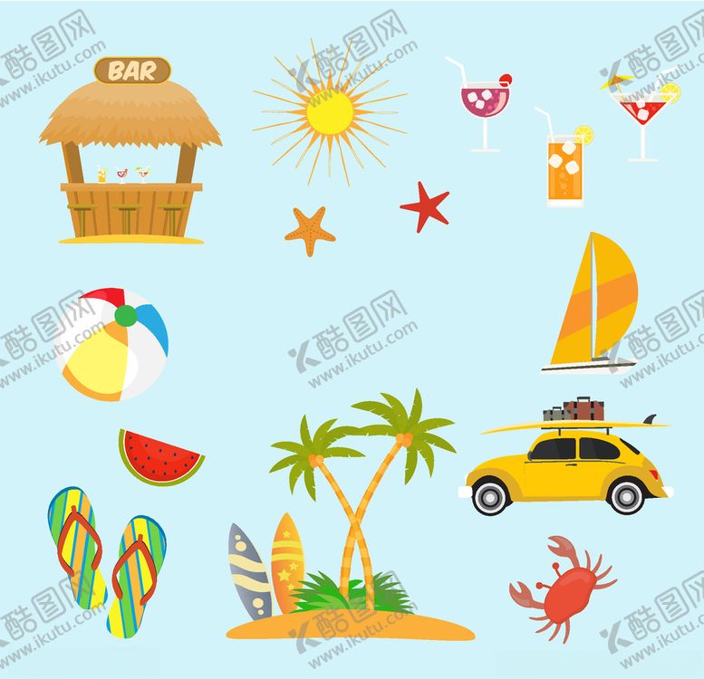 编号：82790907060733502362【酷图网】源文件下载-夏日元素