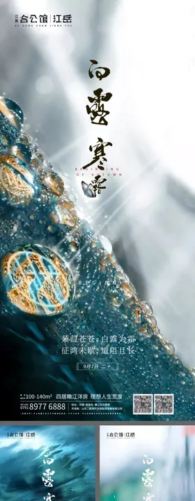 地产二十四节气白露寒露系列海报