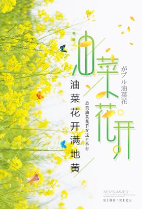 唯美最美油菜花宣传海报