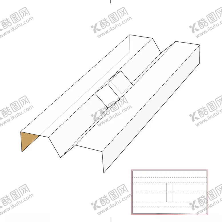 编号：86077401310453048157【酷图网】源文件下载-礼盒模折叠立面展开图