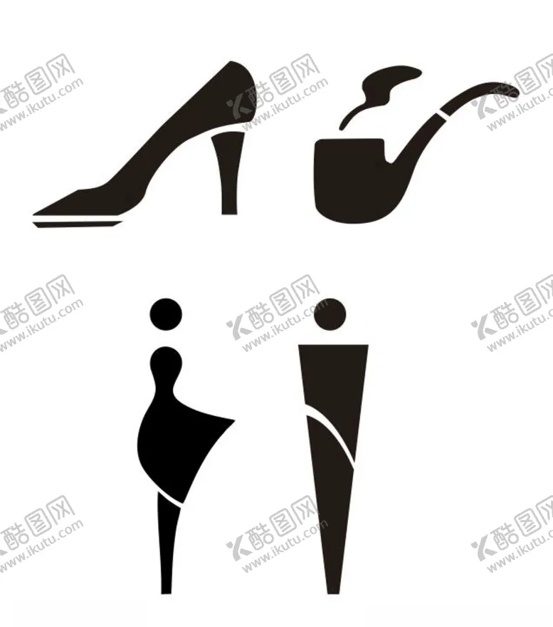 编号：63486707140929138744【酷图网】源文件下载-矢量卫生间创意标识