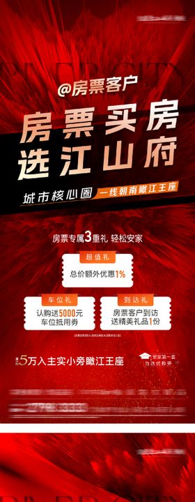 地产三重礼热销大字报海报