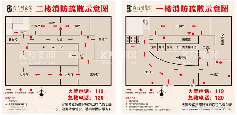 编号：97123712181004097289【酷图网】源文件下载-消防疏散图