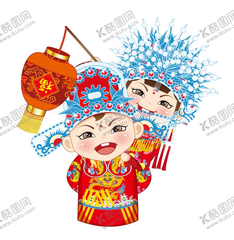 编号：26627106260200415148【酷图网】源文件下载-卡通新郎新娘PNG免扣素材