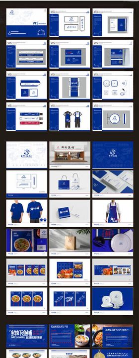 蓝色系企业宣传物料设计