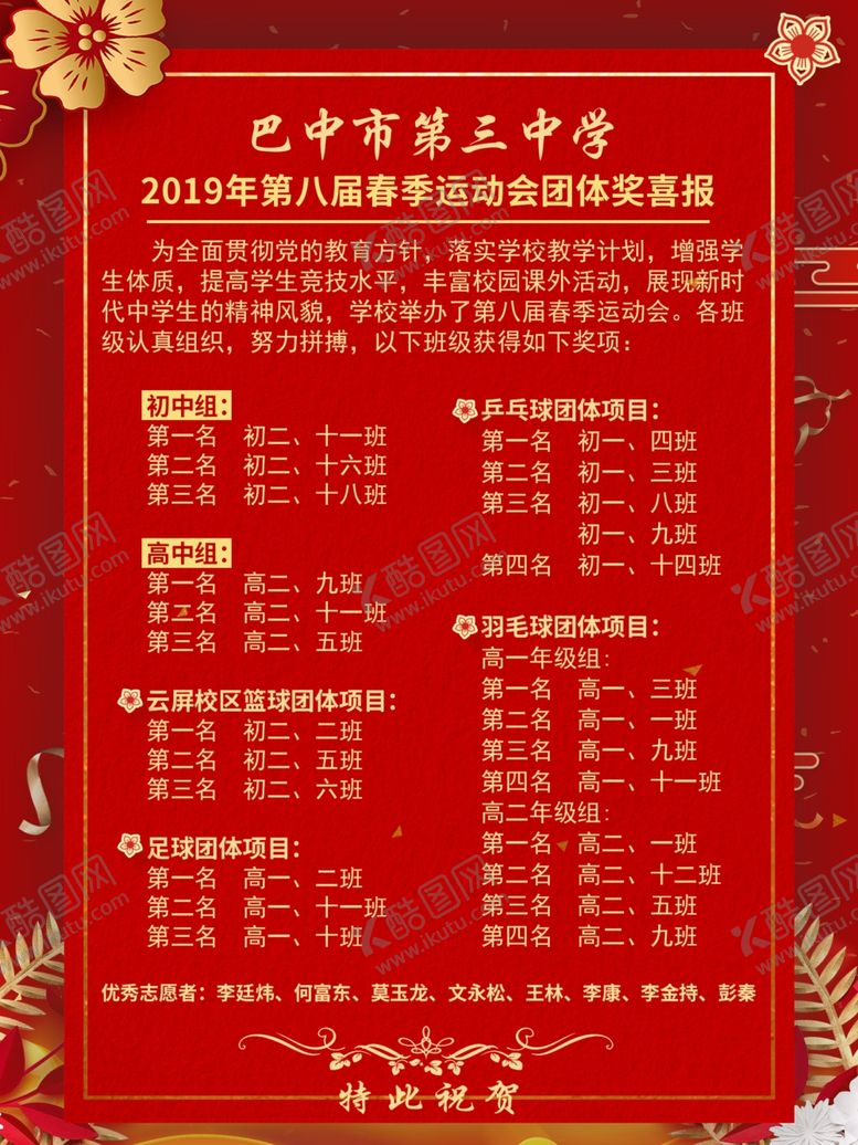编号：87271707072020304929【酷图网】源文件下载-喜报