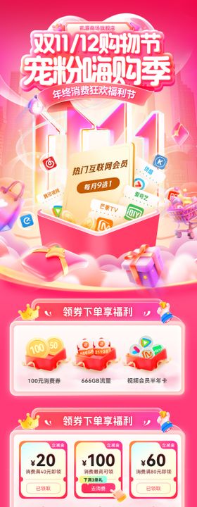 双11双12年终购物节嗨购季视频会员