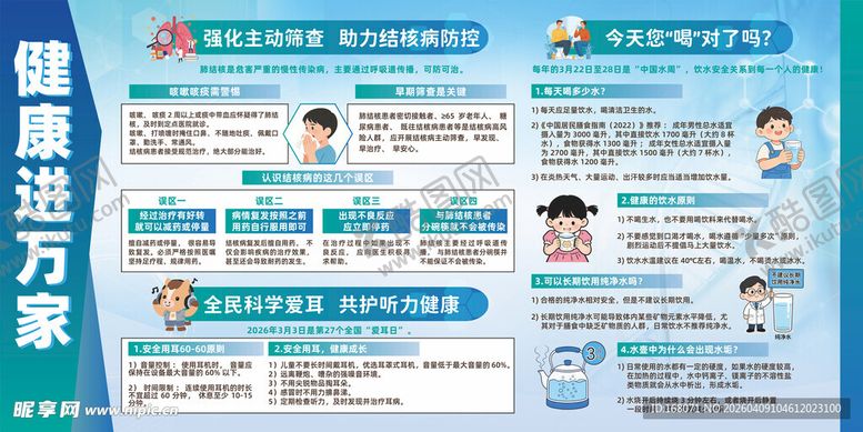 编号：18925804132011554926【酷图网】源文件下载-健康知识进万家宣传海报