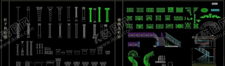 编号：24779507141255065660【酷图网】源文件下载-柱子与栏杆