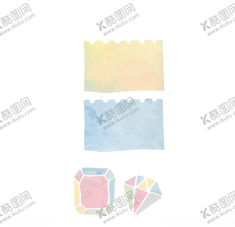 编号：90420310052031086676【酷图网】源文件下载-矢量水彩标签元素