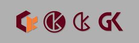 GK字母LOGO标志