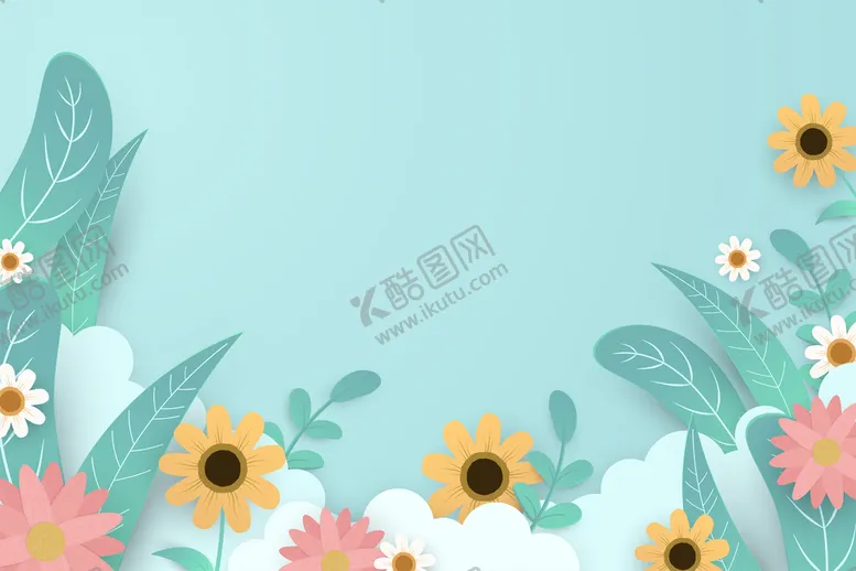 编号：80534110151731304924【酷图网】源文件下载-扁平清新植物背景
