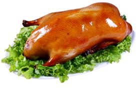 美味烤鸭配新鲜生菜png