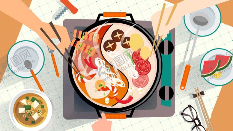 编号：58441810041657454575【酷图网】源文件下载-吃火锅