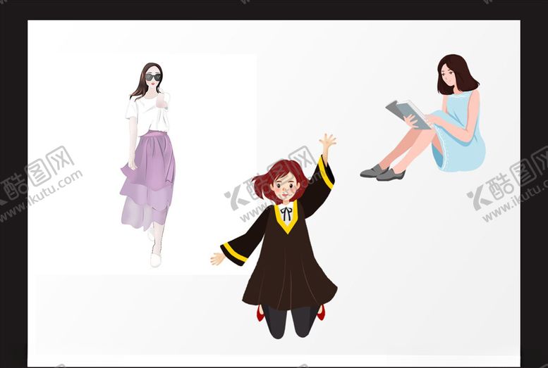 编号：19072609220959406815【酷图网】源文件下载-手绘人物插画