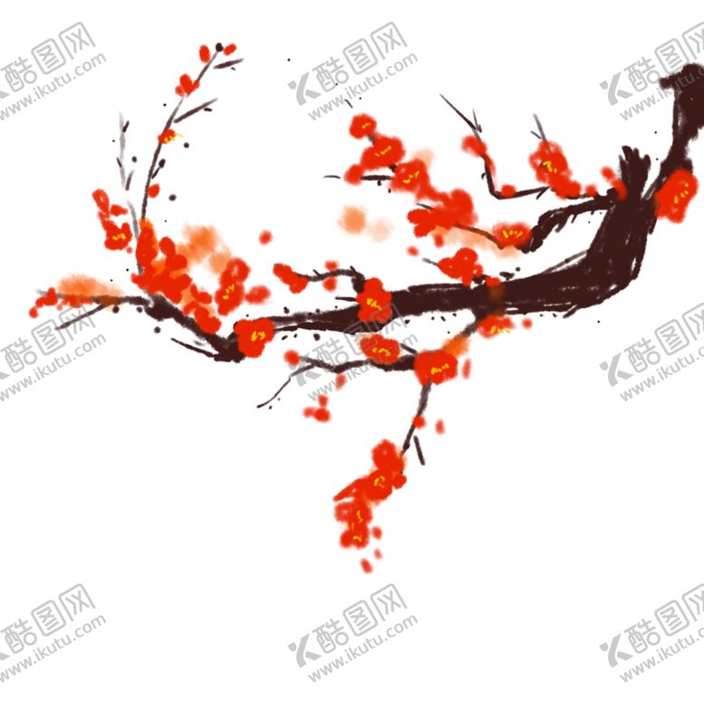 编号：14226505180253542896【酷图网】源文件下载-中国风水墨梅