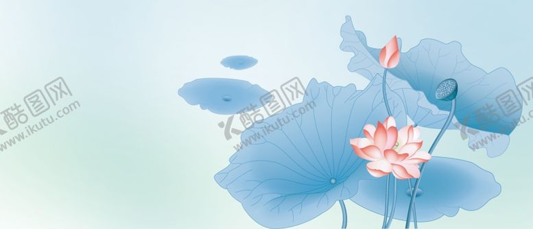 编号：17656706262336132303【酷图网】源文件下载-手绘荷叶