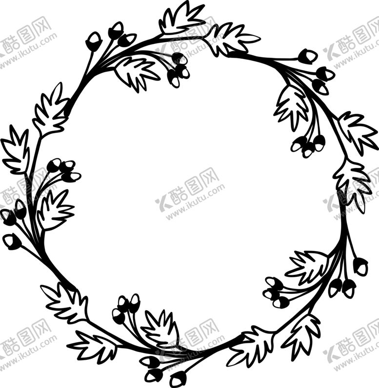 编号：38569209300559173778【酷图网】源文件下载-圆形花环