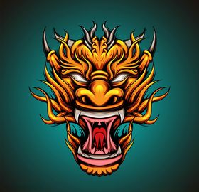 龙头彩绘图腾霸气绚丽