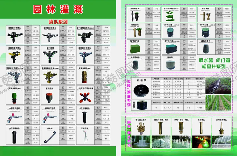 编号：10492406300402146054【酷图网】源文件下载-园林喷头灌溉单页