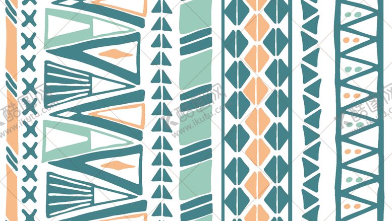编号：48991204060210255684【酷图网】源文件下载-几何条纹民族风图案设计