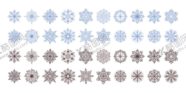 编号：53781311010532417278【酷图网】源文件下载-蓝色雪花