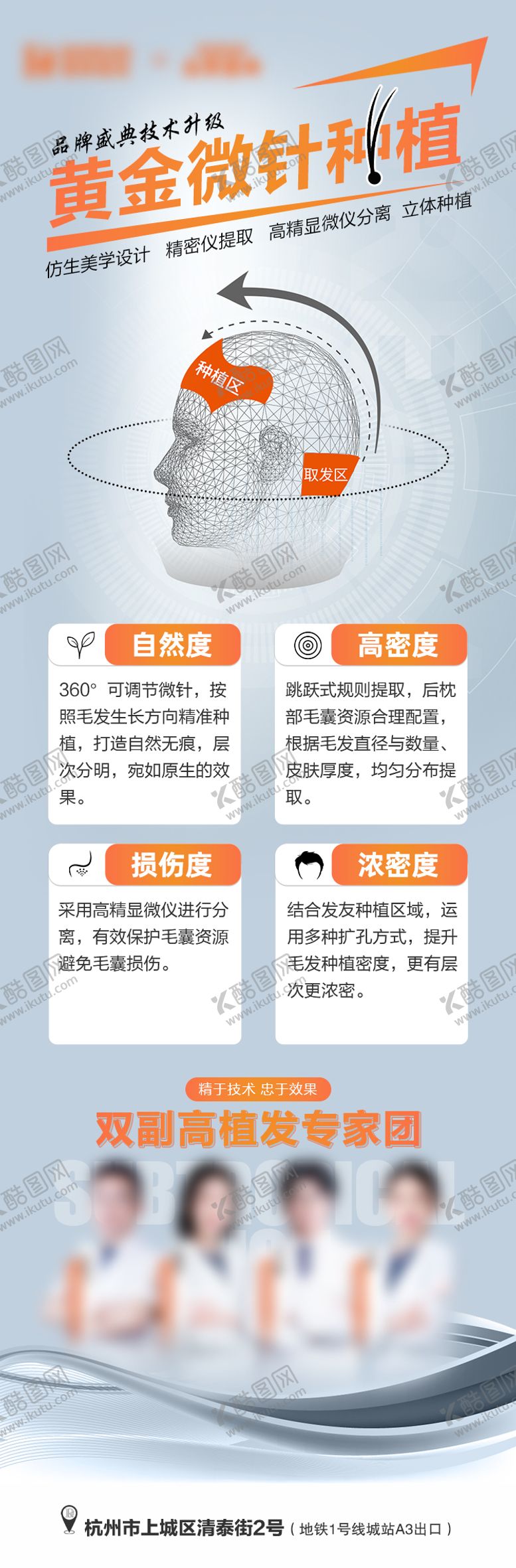 编号：76038912060032003684【酷图网】源文件下载-医美微针植发长图海报
