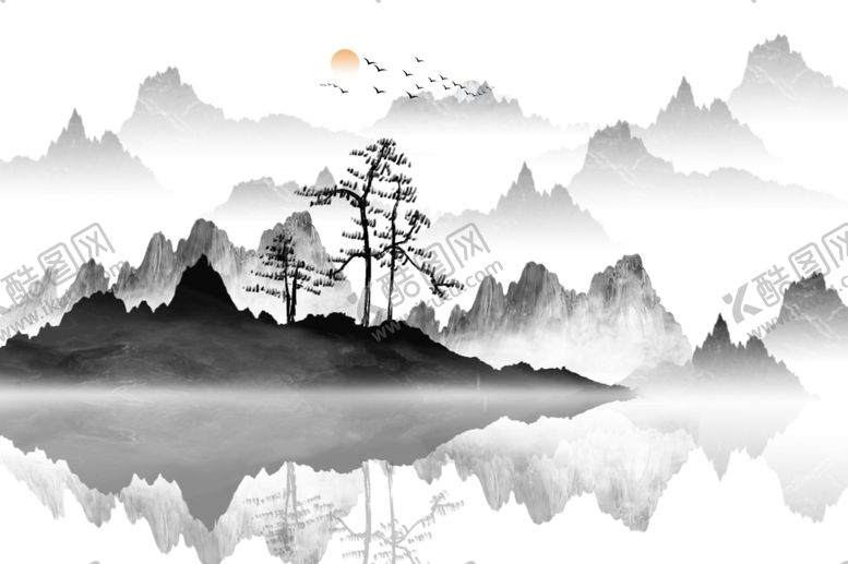 编号：83742907130637406372【酷图网】源文件下载-现代山水画山水山水画
