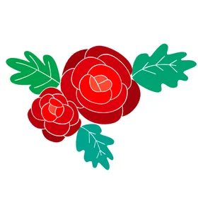 玫瑰卡通女王节节日插画