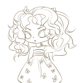 少女头像线稿