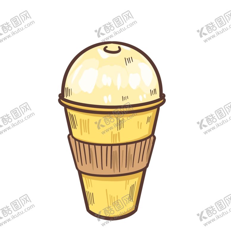 编号：76745206181446506652【酷图网】源文件下载-手绘水果茶插画