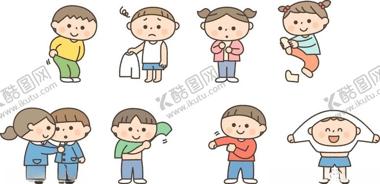 编号：36229910301604432559【酷图网】源文件下载-多样儿童活动场景插画