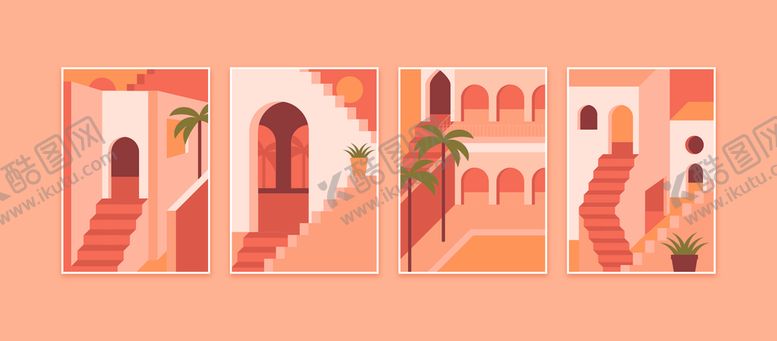 编号：10518710070259459549【酷图网】源文件下载-地中海风格建筑风景画面