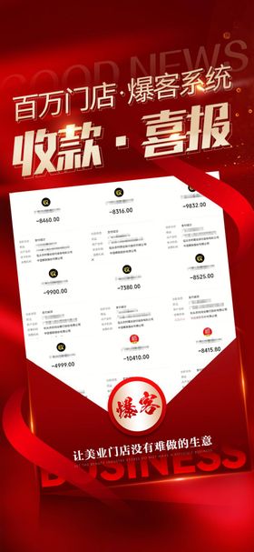 喜报热销刷屏红金海报