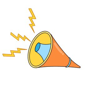 扬声器呼喊卡通夸张喇叭