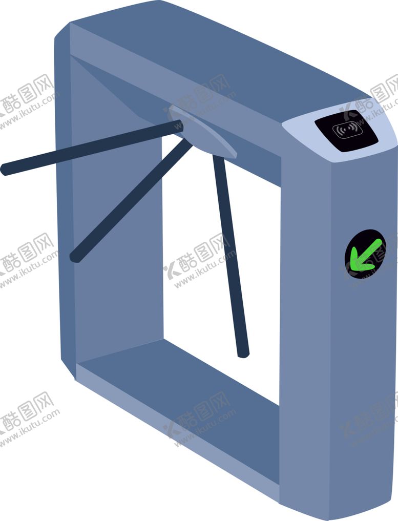 编号：65136209211135154300【酷图网】源文件下载-卡通手绘扁平闸机