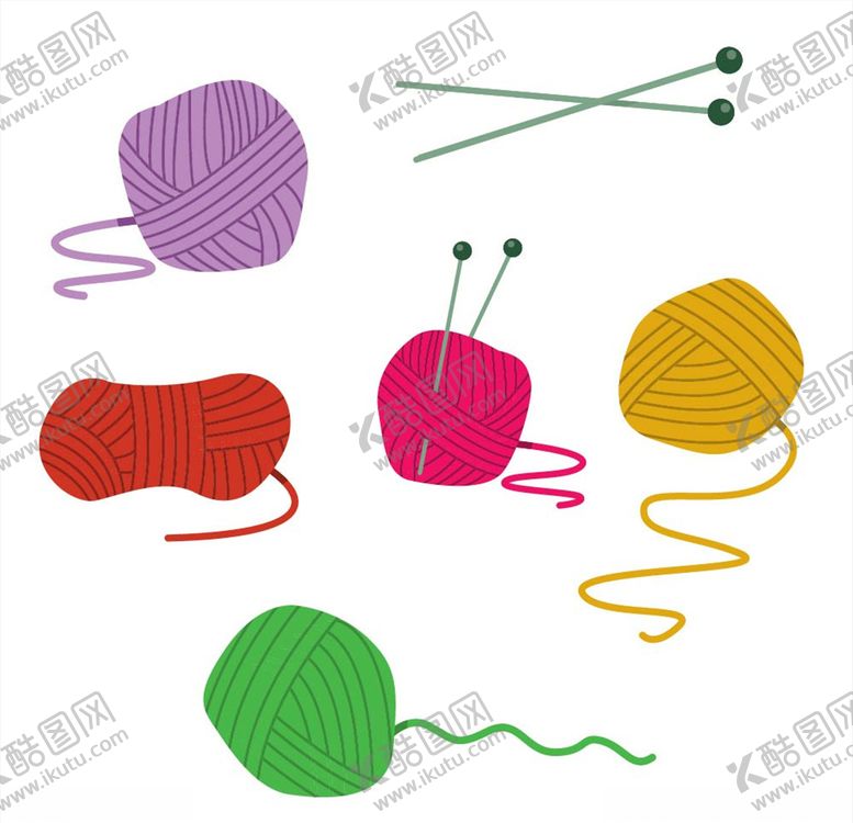 编号：65243510152353558526【酷图网】源文件下载-矢量毛线素材