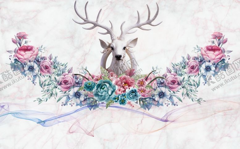 编号：55503710051056559752【酷图网】源文件下载-简约麋头背景墙