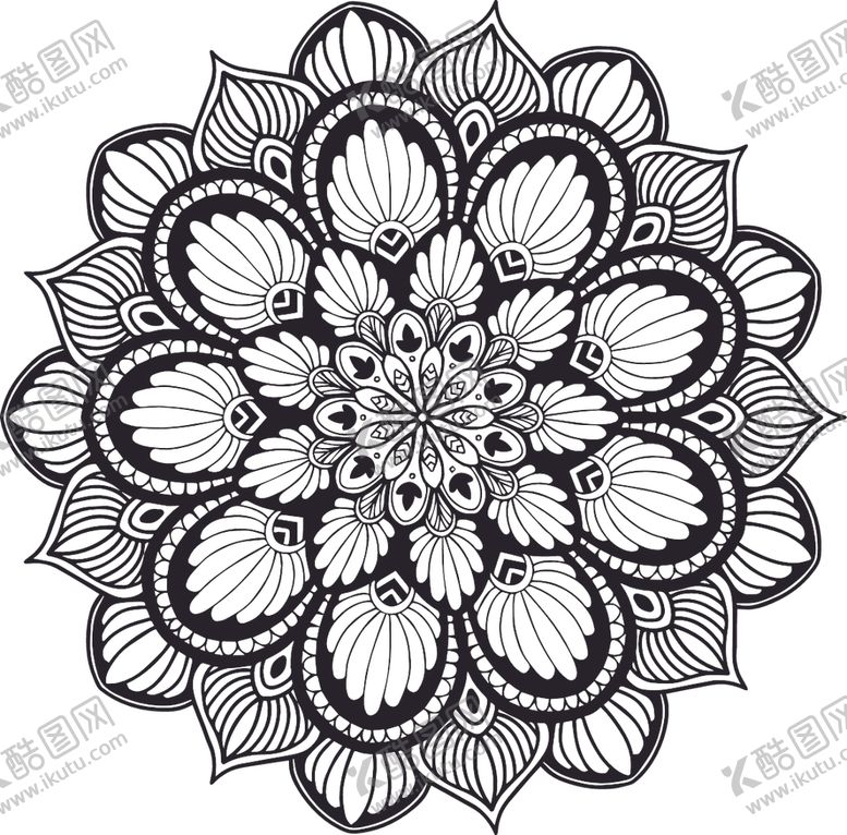 编号：55338009152254085912【酷图网】源文件下载-曼陀罗花纹