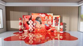 马年新年红色美陈