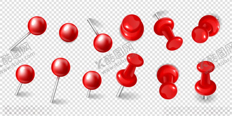 编号：94590404141720427535【酷图网】源文件下载-红色图钉排列展示