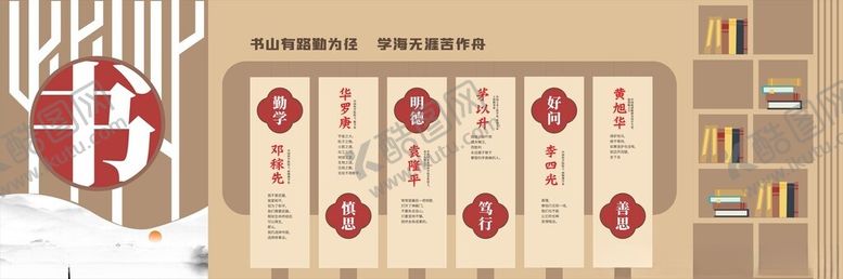 编号：39231402230824252847【酷图网】源文件下载-校园阅读区文化墙