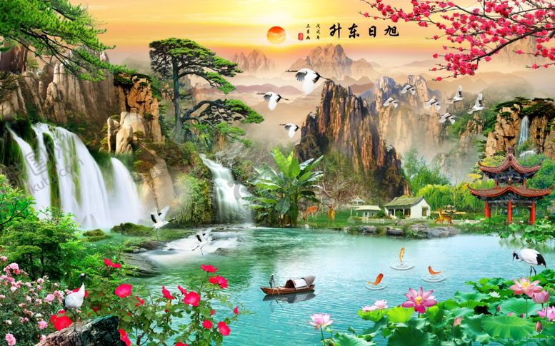 编号：85314805020507149568【酷图网】源文件下载-流水生财背景